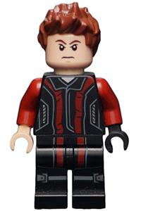 Hawkeye Minifigure - Hawkeye in a black and dark red suit - sh172