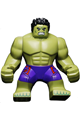 Big Figure Hulk with back hair and dark purple pants with Avengers logo - sh173