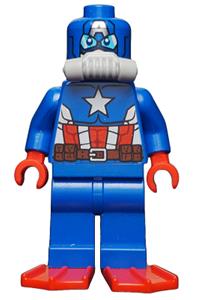 Scuba Captain America Minifigure - sh214