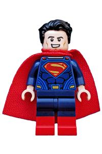 Superman Minifigure - Superman with a dark blue suit, tousled hair and red boots - sh220