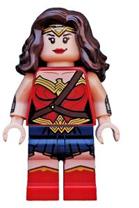 Wonder Woman Minifigure - Wonder Woman with dark brown hair - sh221