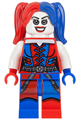 Harley Quinn with blue and red hands and pigtails - sh260