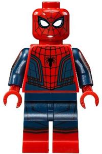Spider-Man Minifigure - Spider-Man with black web pattern, red torso large vest, and red boots - sh299