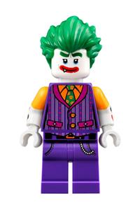 The Joker Minifigure - The Joker minifigure with a vest, shirtsleeves, and a smile with fang - sh307
