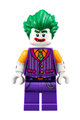 The Joker minifigure with a vest, shirtsleeves, and a smile with fang - sh307