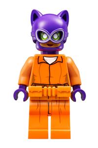 Catwoman Minifigure - Catwoman wearing  prison jumpsuit and belt - sh338