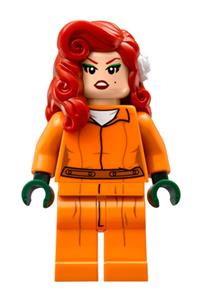Poison Ivy Minifigure - Poison Ivy wearing  prison jumpsuit - sh342
