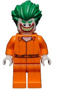 The Joker Minifigure - The Joker wearing prison jumpsuit, smile with pointed teeth grin - sh343