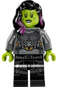 Gamora Minifigure - Gamora wearing silver armor - sh388