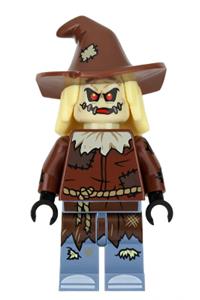 Scarecrow Minifigure - Scarecrow with a reddish brown floppy hat - sh391