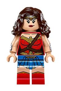 Wonder Woman Minifigure - Wonder Woman with a reddish brown crossbelt - sh393