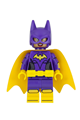 Batgirl with yellow cape and dual sided head with smile/angry pattern - sh419