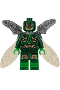 Parademon Minifigure - Parademon with dark green color and collapsed wings - sh433