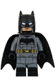 Batman with Dark Bluish Gray Suit, Gold Belt, Black Hands, Large Bat Logo, Printed Legs, Stubble - sh437