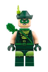 Green Arrow Minifigure - Green Arrow, green hat with feather - sh465