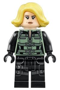 Black Widow Minifigure - Black Widow with blond hair - sh494