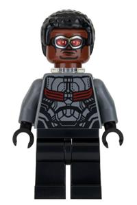 Falcon Minifigure - Falcon, dark bluish gray and black suit - sh503