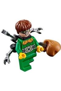Dr. Octopus Minifigure - Doc Ock, also known as Dr. Octopus (Otto Octavius) in a green outfit - sh548