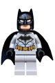 Batman with Light Bluish Gray Suit with Gold Belt, Black Crest, Mask and Cape - sh552