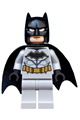 Batman with light bluish gray suit with gold belt, black crest, mask and cape - sh552