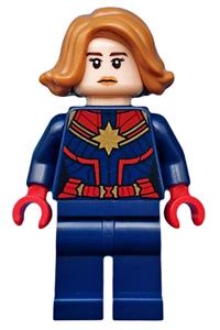 Captain Marvel Minifigure - Captain Marvel with medium nougat hair - sh555