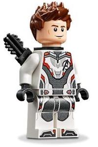 Hawkeye Minifigure - Hawkeye in a white jumpsuit with a quiver - sh570
