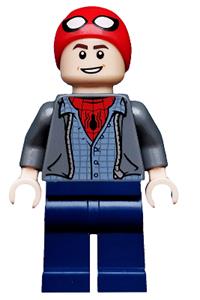 Peter Parker Minifigure - Peter Parker wearing a Spider-Man cap - sh582