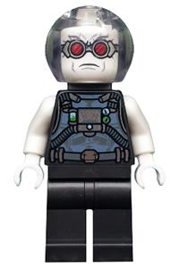 Mr. Freeze Minifigure - Mr. Freeze with pearl dark gray attire - sh587