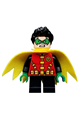 Robin - Green Mask and Hands, Black Short Legs, Yellow Scalloped Cape - sh588