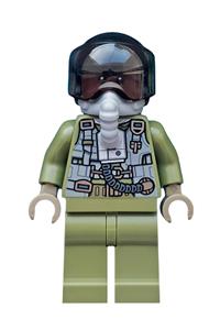 Maria Rambeau Minifigure - Maria Rambeau wearing a black helmet and an oxygen mask - sh597a