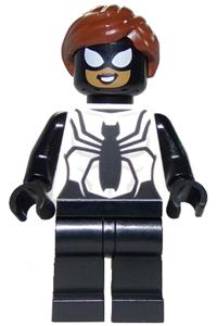 Spider-Girl Minifigure - Spider-Girl in a black and white outfit - sh615