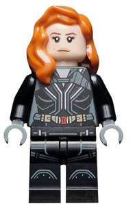 Black Widow Minifigure - Black Widow with dark bluish gray hands - sh629