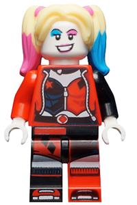 Harley Quinn Minifigure - Harley Quinn with jacket open and corset - sh650