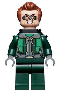 Dr. Octopus Minifigure - Doc Ock, also known as Dr. Octopus (Otto Octavius), wearing a dark green suit - sh687