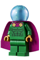 Mysterio, Light Bluish Gray Head, Satin Trans-Light Blue Helmet, Double Hole Cape - sh709