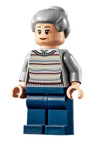 Aunt May Minifigure - Aunt May wearing a light bluish gray sweater - sh721