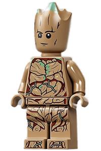 Groot Minifigure - Teen Groot and Groot minifigures both in dark tan - sh743