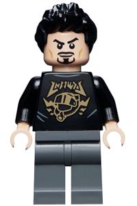 Tony Stark - black top with gold pattern sh747