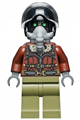 Vulture - reddish brown bomber jacket and aviator oxygen mask - sh775