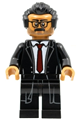 Lt. James gordon, black hair, black suit, dark red tie - sh787