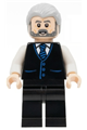Alfred Pennyworth, black vest, light bluish gray hair, dark bluish gray beard - sh789