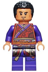 Wong Minifigure - Wong in a dark red robe paired with dark purple legs - sh793