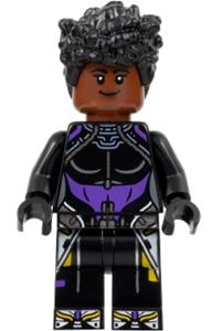 Shuri Minifigure - Shuri wearing a black and dark purple top - sh843