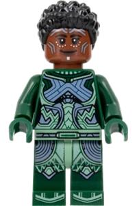 Nakia Minifigure - Nakia in a dark green suit - sh844