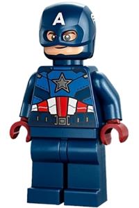 Captain America - dark blue suit, dark blue head, dark red hands, helmet sh852