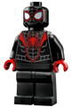 Spider-Man (Miles Morales) - dark bluish gray webbing on head, red hands - sh855