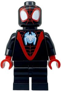 Spider-Man (Miles Morales) - Miles Morales Spider-Man with black medium legs and a white spider logo - sh867