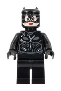 Catwoman Minifigure - Catwoman wearing a stitched mask and suit - sh885