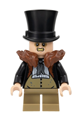 The Penguin with reddish brown fur collar, wearing a dark tan waistcoat and legs - sh887