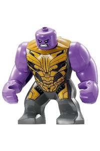 Thanos - Large Figure, Medium Lavender Arms Plain, Dark Bluish Gray Outfit with Gold Armor, Angry sh896
